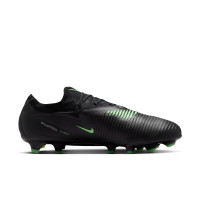 Nike Phantom 6 Low Pro Gras Voetbalschoenen (FG) Zwart Felgroen