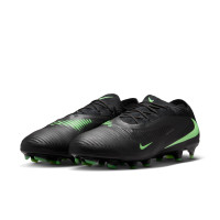 Nike Phantom 6 Low Pro Gras Voetbalschoenen (FG) Zwart Felgroen