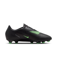 Nike Phantom 6 Low Academy Gras / Kunstgras Voetbalschoenen (MG) Zwart Felgroen