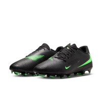 Nike Phantom 6 Low Academy Gras / Kunstgras Voetbalschoenen (MG) Zwart Felgroen