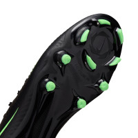 Nike Phantom 6 Low Academy Gras / Kunstgras Voetbalschoenen (MG) Zwart Felgroen