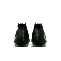 Nike Phantom 6 High Club Gazon Naturel Artificiel Chaussures de Foot (MG) Noir Vert Vif