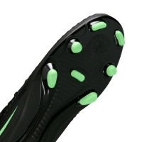 Nike Phantom 6 High Club Gazon Naturel Artificiel Chaussures de Foot (MG) Noir Vert Vif