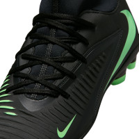 Nike Phantom 6 High Club Gazon Naturel Artificiel Chaussures de Foot (MG) Noir Vert Vif