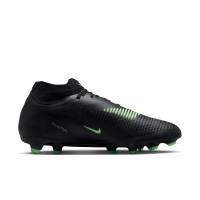 Nike Phantom 6 High Academy Gazon Naturel Artificiel Chaussures de Foot (MG) Noir Vert Vif