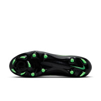 Nike Phantom 6 High Academy Gazon Naturel Artificiel Chaussures de Foot (MG) Noir Vert Vif