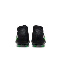 Nike Phantom 6 High Academy Gazon Naturel Artificiel Chaussures de Foot (MG) Noir Vert Vif