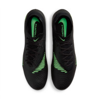 Nike Phantom 6 High Academy Gazon Naturel Artificiel Chaussures de Foot (MG) Noir Vert Vif