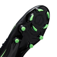 Nike Phantom 6 High Academy Gazon Naturel Artificiel Chaussures de Foot (MG) Noir Vert Vif