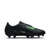 Nike Phantom 6 Low Academy Crampons Vissés Chaussures de Foot (SG) Anti-Clog Noir Vert Vif