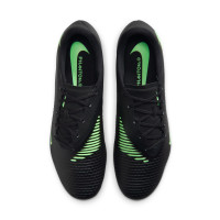 Nike Phantom 6 Low Academy Crampons Vissés Chaussures de Foot (SG) Anti-Clog Noir Vert Vif