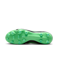Nike Tiempo Ligera Pro Gras Voetbalschoenen (FG) Zwart Felgroen Zilvergrijs