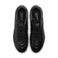 Nike Tiempo Ligera Pro Gras Voetbalschoenen (FG) Zwart Felgroen Zilvergrijs
