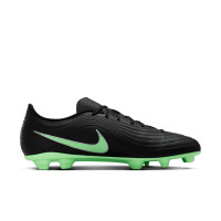 Nike Tiempo Maestro Club Gazon Naturel Artificiel Chaussures de Foot (MG) Noir Vert Vif Gris Argenté