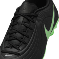 Nike Tiempo Maestro Club Gazon Naturel Artificiel Chaussures de Foot (MG) Noir Vert Vif Gris Argenté