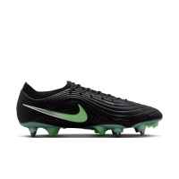 Nike Tiempo Maestro Elite Crampons Vissés Chaussures de Foot (SG) Noir Vert Vif Gris Argenté