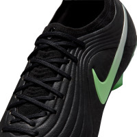 Nike Tiempo Maestro Elite Crampons Vissés Chaussures de Foot (SG) Noir Vert Vif Gris Argenté