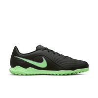 Nike Tiempo Maestro Club Turf Chaussures de Foot (TF) Noir Vert Vif Gris Argenté