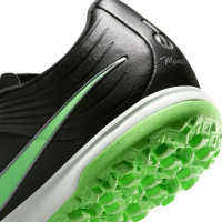 Nike Tiempo Maestro Academy Turf Voetbalschoenen (TF) Zwart Felgroen Zilvergrijs