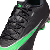 Nike Mercurial Vapor 17 Academy Gazon Naturel Gazon Artificiel Chaussures de Foot (MG) Noir Vert Vif Gris Argenté