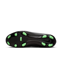 Nike Mercurial Vapor 17 Club Gazon Naturel Gazon Artificiel Chaussures de Foot (MG) Noir Vert Vif Gris Argenté