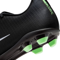 Nike Mercurial Vapor 17 Club Gazon Naturel Gazon Artificiel Chaussures de Foot (MG) Noir Vert Vif Gris Argenté