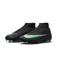 Nike Mercurial Superfly 11 Club Gras / Kunstgras Voetbalschoenen (MG) Zwart Felgroen Zilvergrijs