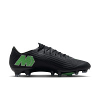 Nike Zoom Mercurial Superfly 11 Elite Gazon Artificiel Chaussures de Foot (AG) Noir Vert Vif Gris Argenté