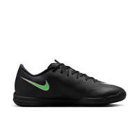 Nike Mercurial Vapor 17 Academy Chaussures de Foot en Salle (IN) Noir Vert Vif Gris Argenté