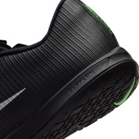 Nike Mercurial Vapor 17 Academy Chaussures de Foot en Salle (IN) Noir Vert Vif Gris Argenté