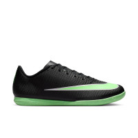 Nike Mercurial Vapor 17 Club Chaussures de Foot en Salle (IN) Noir Vert Vif Gris Argenté