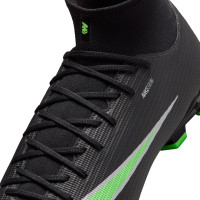 Nike Mercurial Superfly 11 Academy Gras / Kunstgras Voetbalschoenen (MG) Zwart Felgroen Zilvergrijs