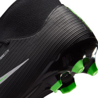 Nike Mercurial Superfly 11 Academy Gras / Kunstgras Voetbalschoenen (MG) Zwart Felgroen Zilvergrijs