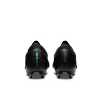Nike Mercurial Vapor 17 Elite Crampons Vissés Chaussures de Foot (SG) Noir Vert Vif Gris Argenté