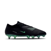 Nike Phantom 6 Low Elite Crampons Vissés Chaussures de Foot (SG) Pro Player Noir Vert Vif