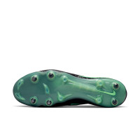 Nike Phantom 6 Low Elite Crampons Vissés Chaussures de Foot (SG) Pro Player Noir Vert Vif