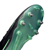 Nike Phantom 6 Low Elite Crampons Vissés Chaussures de Foot (SG) Pro Player Noir Vert Vif