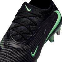 Nike Phantom 6 Low Elite Crampons Vissés Chaussures de Foot (SG) Pro Player Noir Vert Vif
