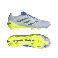 adidas Predator League Gazon Naturel Chaussures de Foot (FG) Bleu Clair Bleu Jaune