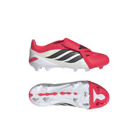 adidas Predator League FT Gazon Naturel Chaussures de Foot (FG) Enfants Rouge Blanc Noir