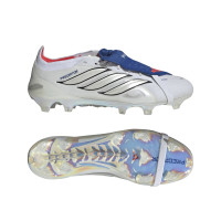 adidas Predator Elite FT Gras Voetbalschoenen (FG) Wit Zilver Blauw Rood