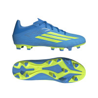 adidas F50 Club Gras / Kunstgras Voetbalschoenen (MG) Blauw Neongeel