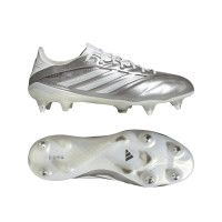 adidas Copa Pure IV Elite Crampons Vissés Chaussures de Foot (SG) Argenté Blanc Gris Foncé
