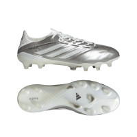 adidas Copa Pure IV Elite Gras Voetbalschoenen (FG) Zilver Wit Donkergrijs