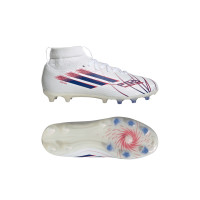 adidas F50 Sparkfusion League Gazon Naturel Artificiel Chaussures de Foot (MG) Enfants Blanc Bleu Rouge
