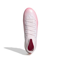 adidas F50 Sparkfusion Pro Gazon Naturel Artificiel Chaussures de Foot (MG) Femmes Rose Blanc