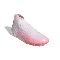 adidas F50 Sparkfusion Pro Gazon Naturel Artificiel Chaussures de Foot (MG) Femmes Rose Blanc