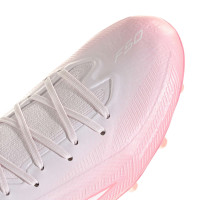 adidas F50 Sparkfusion Pro Gazon Naturel Artificiel Chaussures de Foot (MG) Femmes Rose Blanc