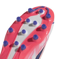 adidas F50 Hyperfast League Gazon Artificiel Chaussures de Foot (AG) Blanc Mauve Rose