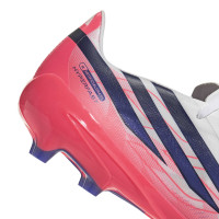 adidas F50 Hyperfast League Gazon Artificiel Chaussures de Foot (AG) Blanc Mauve Rose